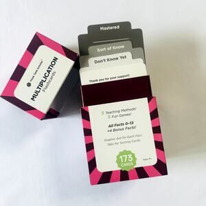 NWOT Think Tank Scholar Multiplication Flashcards 173 Card Set